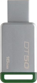 16GB Kingston DataTravaler DT50 Silver/Green 16GB Kingston DataTravaler DT50 Silver/Green