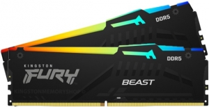 32GB DDR5 5200MHz Kingston FURY Beast RGB Kit of 2x16GB