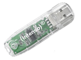 32GB Intenso Rainbow Line Transparent