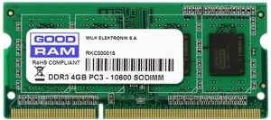 4GB DDR3 1333MHz SODIMM Goodram PC10600 4GB DDR3 1333MHz SODIMM Goodram PC10600