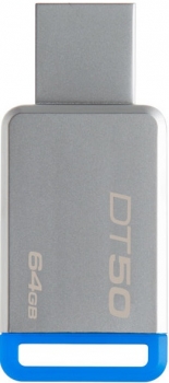 64GB Kingston DataTravaler DT50 Silver/Blue 64GB Kingston DataTravaler DT50 Silver/Blue