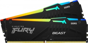 64GB DDR5 5200MHz Kingston FURY Beast RGB Kit of 2x32GB