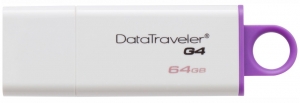 64GB Kingston DataTraveler G4 White/Violet 64GB Kingston DataTraveler G4 White/Violet