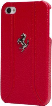 Чехол для iPhone 5 Ferrari Grain Leather Hard Red (FEFFHCP5RE)