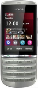 Nokia 300 Asha Silver White