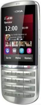 Nokia 300 Asha Silver White