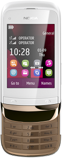 Nokia C2-03 Dual Sim Golden White Nokia C2-03 Dual Sim Golden White