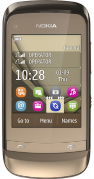 Nokia C2-06 Dual Sim Golden Buff