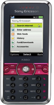 Sony Ericsson K660i Wine on Black Sony Ericsson K660i Wine on Black