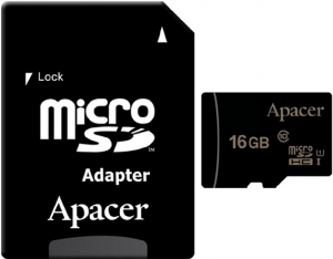 Apacer 16GB MicroSD Card + SD Adapter Apacer 16GB MicroSD Card + SD Adapter