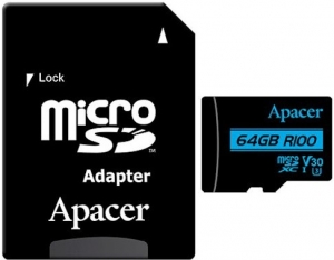 Apacer 64GB MicroSD Card + SD Adapter