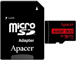 Apacer 64GB MicroSD Card + SD Adapter Apacer 64GB MicroSD Card + SD Adapter