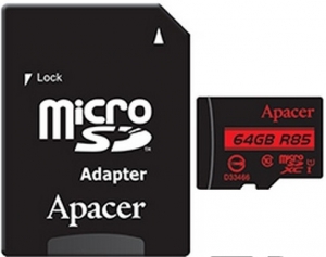 Apacer 64GB MicroSD Card + SD Adapter