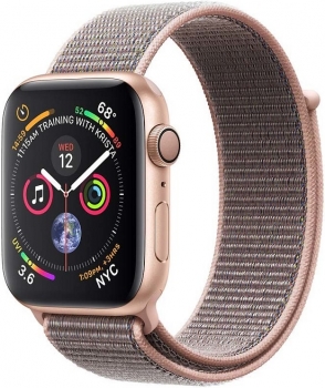 Apple Watch 4 44mm Gold Aluminum Case Pink Sand Loop Band