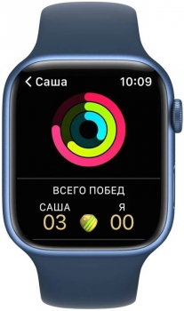 Apple Watch 7 Blue Aluminum Case 45mm