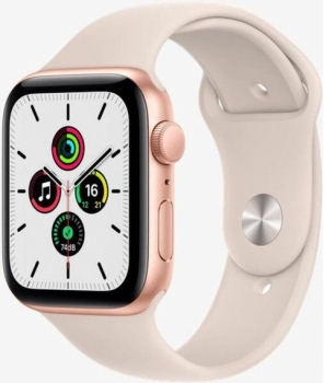 Apple Watch SE 44mm Gold Aluminum Case Starlight Sport Band Apple Watch SE 44mm Gold Aluminum Case Starlight Sport Band