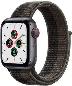 Apple Watch SE 44mm LTE Space Gray Aluminum Case Tornado Loop Band Apple Watch SE 44mm LTE Space Gray Aluminum Case Tornado Loop Band