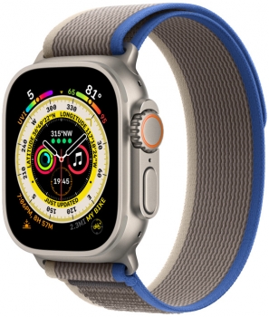 Apple Watch Ultra 49mm Titanium Case Blue/Gray Trail Loop M/L