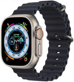 Apple Watch Ultra 49mm Titanium Case Midnight Ocean Band