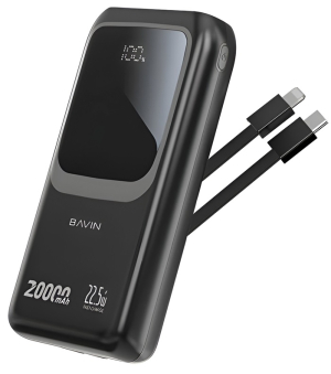 Bavin Fast Charging 20000mAh Type-C&Lightning Black Bavin Fast Charging 20000mAh Type-C&Lightning Black