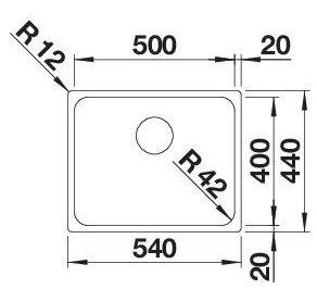 Blanco Solis 500-U Inox