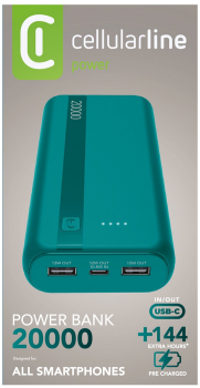 Cellularline Essential 20000mAh Blue