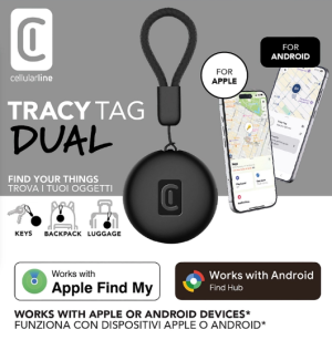 Cellularline Tracy Tag Dual Black Cellularline Tracy Tag Dual Black