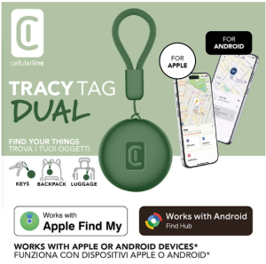 Cellularline Tracy Tag Dual Green Cellularline Tracy Tag Dual Green