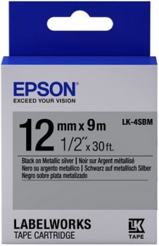 Epson LK-4SBM Black/Silver