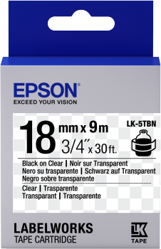 Epson LK-5TBN Black/Transparent