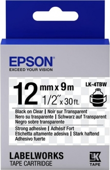 Epson LK-4TBW Black/Clear