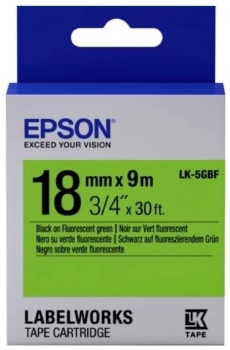 Epson LK-5GBF Black/Green