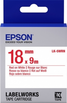 Epson LK-5WRN Red/White