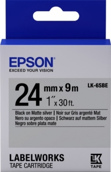 Epson LK-6SBE Black/Matte Silver