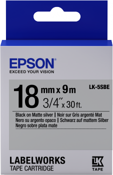 Epson LK-5SBE Black/Silver