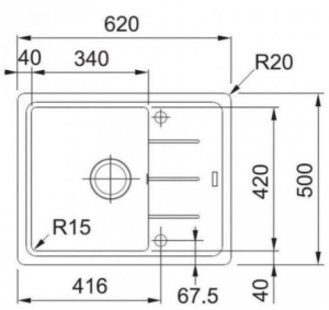 Franke BFG 611-62 White