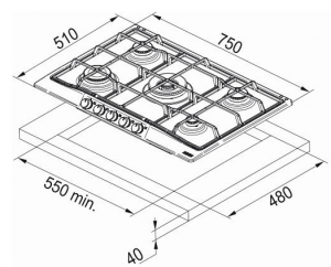 Franke FCH 755 4G TC PW C