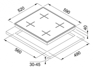 Franke FHNG 604 4G TC BK C