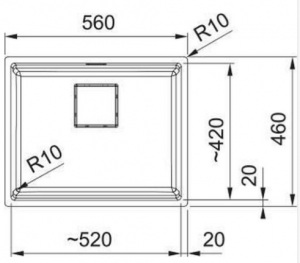Franke Kubus KNG 110-52 Gray