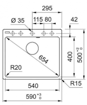 Franke Maris MRG 610-54 White