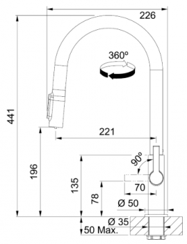 Franke Maris Slim J Clear Water Black