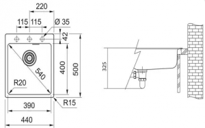 Franke MRG 610-39 Nero