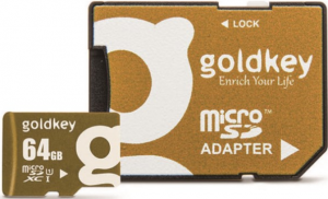 GoldKey 64GB MicroSD Card + SD Adapter