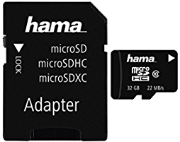 Hama 32GB MicroSD Card + SD Adapter