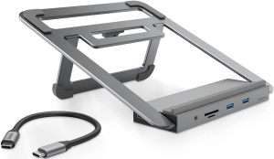 Hama USB-C Docking Station with Notebook Stand Hama USB-C Docking Station with Notebook Stand