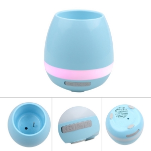 Helmet Music Flowerpot Blue