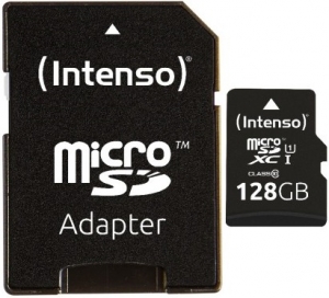 Intenso 128GB MicroSD Card + SD Adapter Intenso 128GB MicroSD Card + SD Adapter