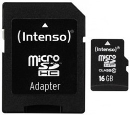 Intenso 16GB MicroSD Card + SD Adapter