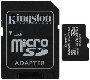 Kingston 32GB MicroSD Card + SD Adapter Kingston 32GB MicroSD Card + SD Adapter