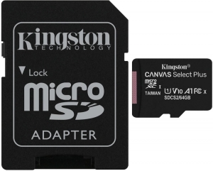 Kingston 64GB MicroSD Card + SD Adapter Kingston 64GB MicroSD Card + SD Adapter